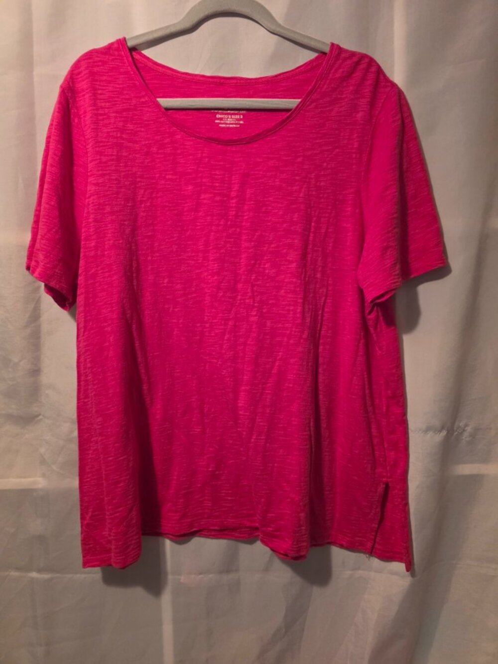 Women's Chico's Bright Pink Ultimate Tee, Size XL